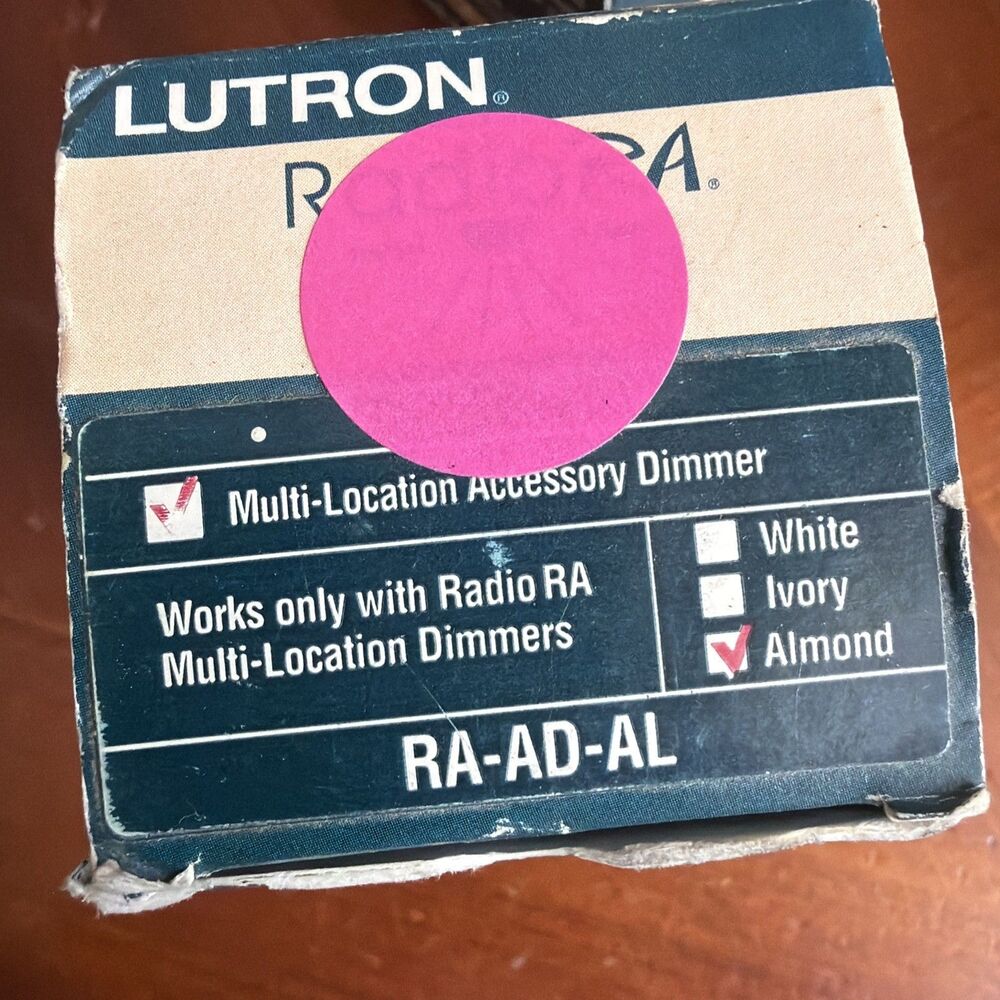 Lutron RadioRA RA-AD-AL Multi Location Accessory Dimmer Almond Gen 1 NEW IN BOX